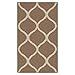 Maples Rugs Rebecca Contemporary Kitchen Rugs Non Skid Accent Area Carpet [Made in USA], 1'8 x 2'10, Café Brown/White