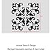 J BOUTIQUE STENCILS Damask Wall Stencil - Medium Size - Reusable Stencil for Home DIY decor FAUX MURAL V0002