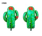 Cactus Foil Mylar Balloon Birthday Party Decoration Green 2 Pieces Mexican Final Fiesta Theme Party and Taco Bout a Paty