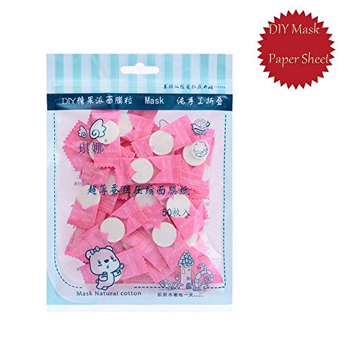 Like U Compressed Facial Sheet Mask DIY Face Compressed Mask Paper for Skin Face Care-50pcs Natural Wrapped Treatment Mask with 2 Free Mask Bottles - Thumbnail 7