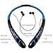 Bluetooth Headphones Headset Rymemo Newest 20 Hrs Continuous Playing Time Wireless Music Stereo Sports Running Earphones Vibration Neckband Style for Cellphone,Blue-Black