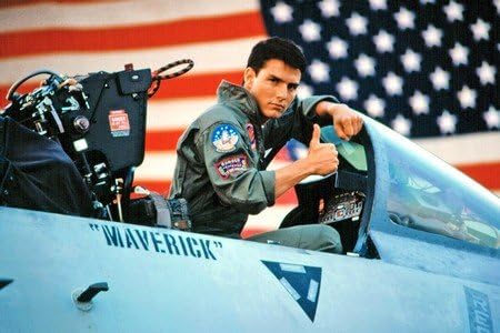 8 x 10 Tin Sign Top-Gun Tom Cruise All Aluminum .45 Thick Sign
