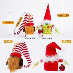 Christmas Gnome Decorations 2-Pack Handmade Swedish