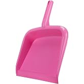 SPARTA Handheld Dustpan with Handle, Cleaning Essentials for Home and Commercial Use, 10", Bright Pink