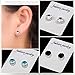 ShiningLove 1 Pair Unisex Fashion Diamante Magnetic Stud Earrings Non-Piercing Clip on Fake Ear Plugs Pearl