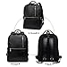 BOSTANTEN Leather Laptop Backpack Shoulder School Camping Travel Casual Bag Daypack for Men Black
