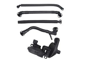 WATERWICH PCV Crankcase Vent Valve Breather Oil Separator Hose Kit Compatible with BMW E46, E39, E60 320i, 323i, 325, 325i, 528i Replaces# 11617501566 11157532649 11617504535 11617504536
