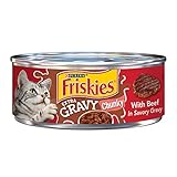 Purina Friskies Gravy Wet Cat Food, Extra Gravy Chunky With Beef in Savory Gravy - (24) 5.5 oz. Cans