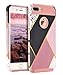 SKYLMW Compatible with iPhone 7 Plus Case, [Shock Absorption] Hybrid Dual Layer Armor Defender Protective Case Cover for Apple iPhone 7 Plus Rose Gold Composition