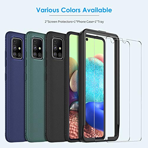 GESMA Case and Screen Protector Compatible with Samsung Galaxy A71