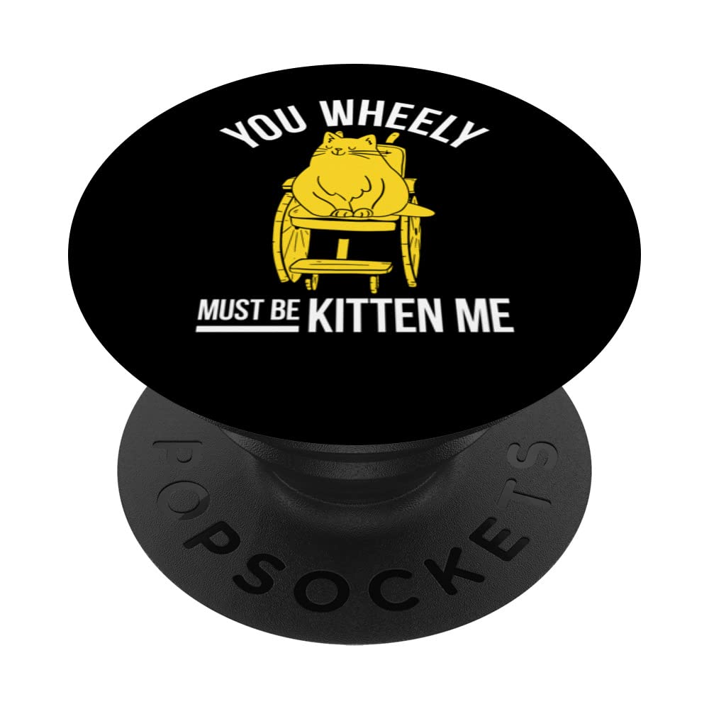 Cat Wheelchair Disability - Paraplegic PopSockets Swappable PopGrip
