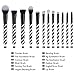 DUcare Makeup Brush Set (Black and White)