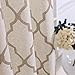 jinchan Linen Curtains Moroccan Tile Curtains for Bedroom Geometric Curtains for Living Room Drapes Light Filtering Lattice Curtains Grommet Curtains 84 Inch Length 2 Panels Set Taupe on Beige