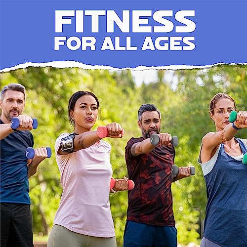 Yes4All Neoprene Coated Dumbbell Hand Weight Sets of 2 - Multiple Weight Options with 15 Colors, Hexagon Shape, Anti-roll, Anti-Slip