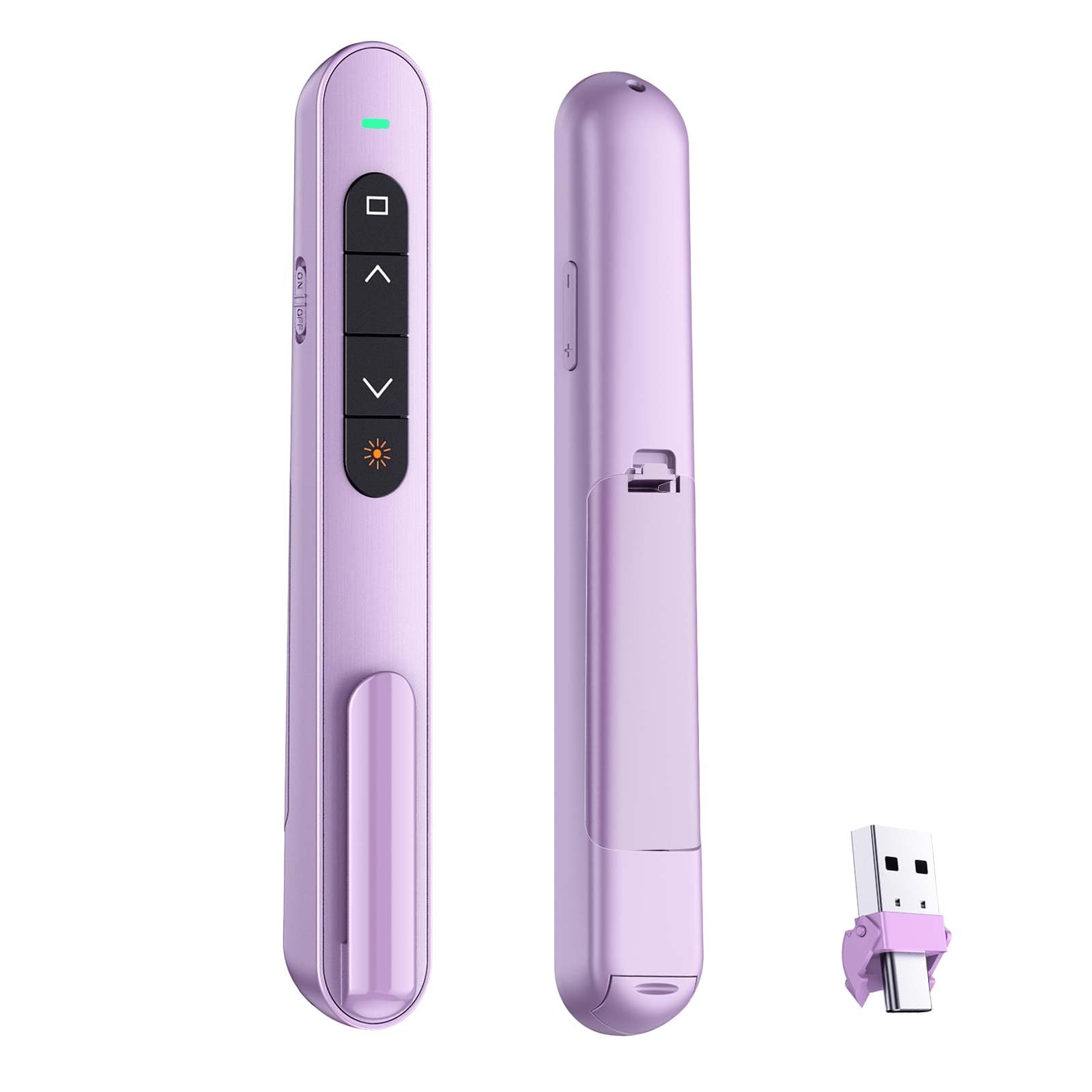 Photo 1 of QUI Presentation Clicker for PowerPoint, RF 2.4GHz USB C Wireless Presenter Remote with Volume Control, PowerPoint Clicker Slide Advancer for Mac, Windows, Laptop, Keynote