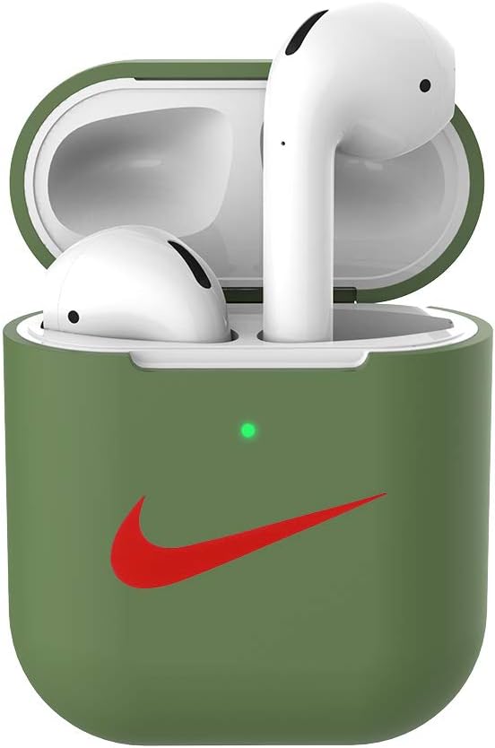 Premium Silicone Case Cover Compatible for AirPods Case 2/1, 0.8mm Thickness, Lighter and Smaller Protective Case for AirPods 1 & AirPods 2, [Front LED Visible] (Mustard Green)