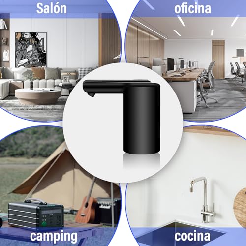 GALASALA Dispensador de Agua Garrafon, Portátil Despachador de Agua USB Recargable, Bomba de Agua Garrafon Automático, Universal Interruptor de Garrafon Dispensador Bombeo Rápido 2 Motores