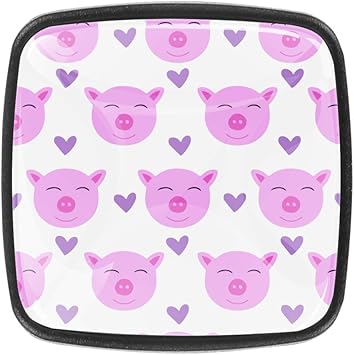 Perillas de escritorio Cerdo De Dibujos Animados Rosa Perillas y