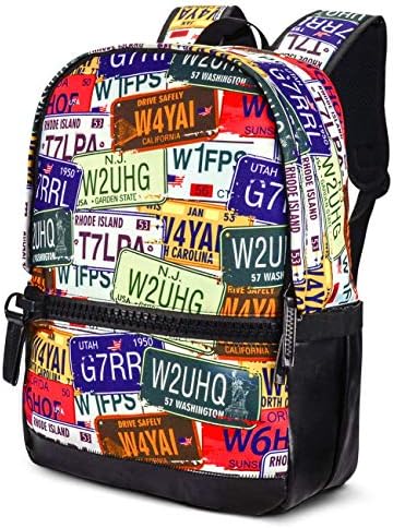 Casepar Unisex Bright Colors Backpack for School College Students, Stylish Bookbag Travel Bags for Men Women and Kids