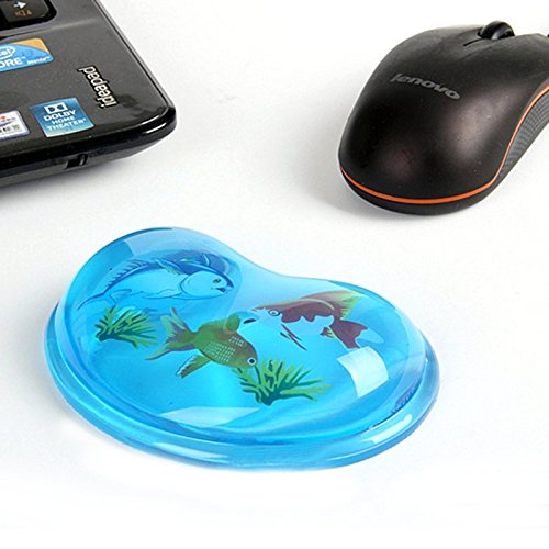 Mouse Wrist Rest Badalink Comfort Crystal Blue Clear Gel Silicone