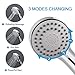 SkyGenius High Pressure Handheld Shower Head, Detachable 3 Spray Settings 4.1inches Hand Held Shower Head W/Hose Bracket(Chrome-finish)