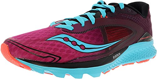 Saucony Women's Kinvara 7 Running Shoe, Pink/Purple/Blue, 8.5 M US