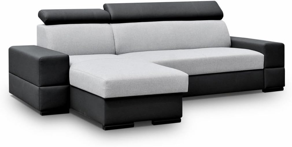 Elegante Eckcouch Cortina Flex, Ecksofa mit Bettkasten und