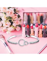 Heart Jewelry - Pulsera de la amistad, diseño con texto en inglés "Not Sister by Blood But Sister"