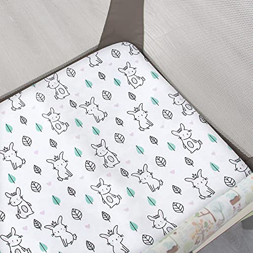 Pack and Play Sheets, 2 Pack Mini Crib Sheets, Stretchy Pack n Play