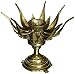 Aarti Diya Oil Wick Brass Lamp Lotus Flower Home Decorations Indian Gifts, H:6 Inches, W:0.592 Kg