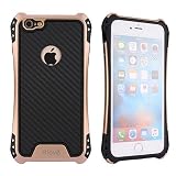 iPhone 6 Case, Elove iPhone 6/6S Hybrid [Dual Layer] [TPU+PC] [Shock Absorbing] Protective Case Cover  [High Impact] Defender Hard Back Case Cover for Apple iPhone 6/6s [4.7 inch]- GOLD/BLACK