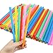 Tomnk 360pcs Jumbo Smoothie Straws Color Plastic disposable Straws Milkshake Straws Extra Wide