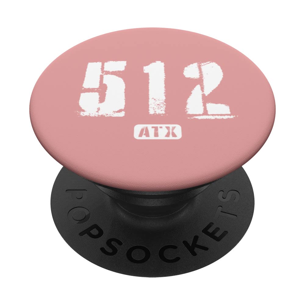 512 ATX Austin TX Rough Stencil Design PopSockets Swappable PopGrip