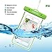 WAPAG TPU Waterproof Dry Bag Pouch, Fluorescence Case for iPhone 7 6 Plus 6S 5SE, Samsung Galaxy s7 Edge, HTC 10 LG G5, Huawei P9, Water Snow Dirtproof for Surfing Diving Skiing Snowboard IPX8 (Green)