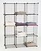 KC Store Fixtures 04120 Mini Grid Clothes Organizer, 3-Foot by 4-Foot, Black