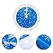 yuboo Blue Christmas Tree Skirt Fluffy, 36 inch Furry Fur Small Tree Skirt Rug with White Snowflakes Blue Christmas Decorations&Ornaments for Pencil Christmas Tree