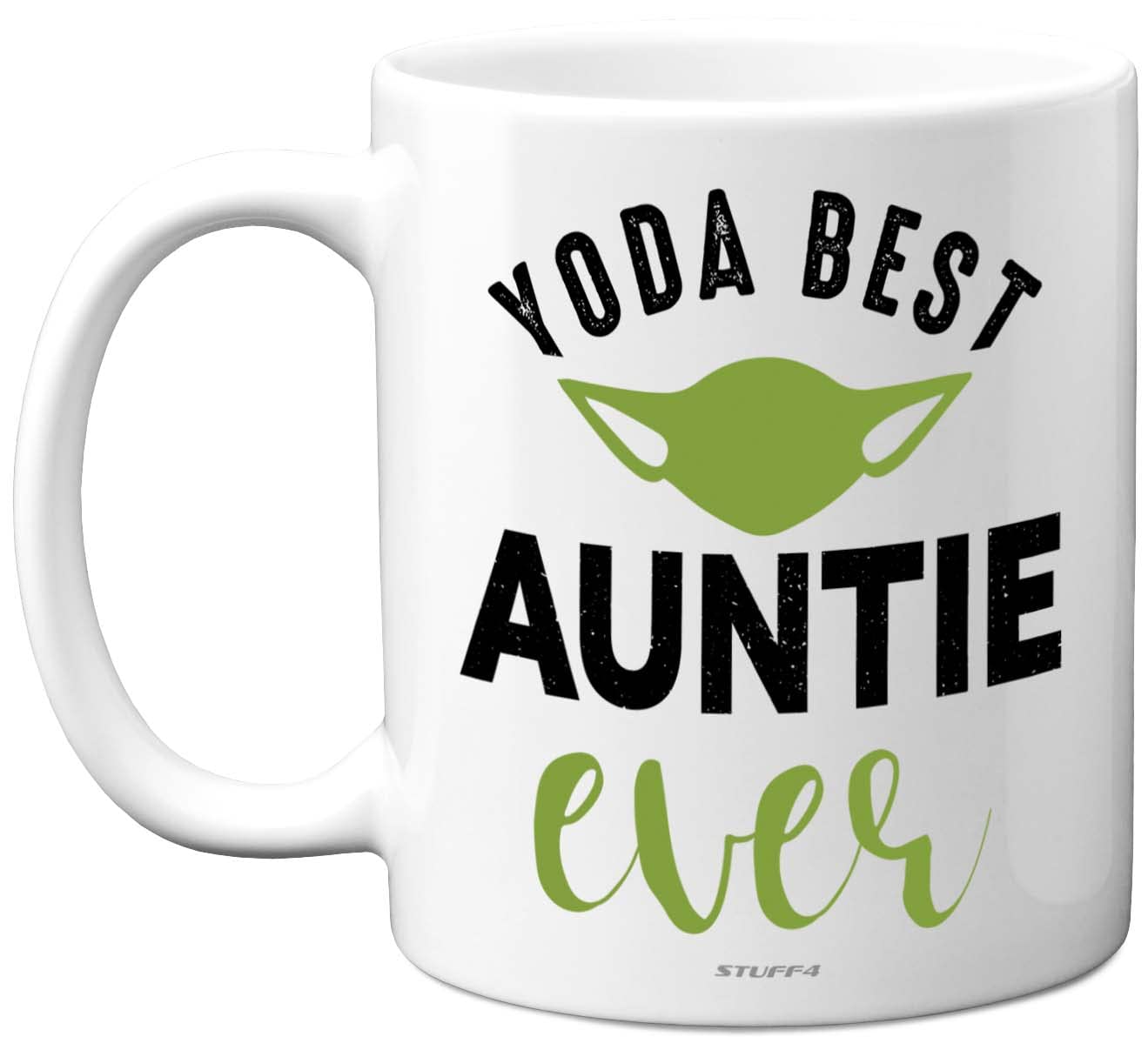 Stuff4 Auntie Birthday Gifts - Yoda Best Mug - Best Auntie Mugs, Happy Birthday Aunty Gift, Special Aunt Gifts for Christmas, Funny Xmas Tea Coffee Cup Cups, 11oz Ceramic Dishwasher Microwave Safe