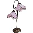Dale Tiffany TT12146 Poelking 2-Light Pink Lily Table Lamp, 12" x 12" x 21", Bronze