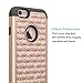 iPhone 6S Case,EC [Shockproof] Apple iPhone 6S Case, Heavy Duty Dual Layer Hybrid Stud Rhinestone Bling Protection Cover Case for Apple iPhone 6S/6 (A Rose Gold+Black)