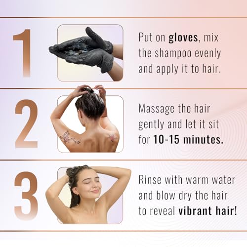 Herbishh Hair Color Shampoo For Gray Hair–Natural Hair Dye Shampoo With Argan Hair Mask–Travel Size-Colors Hair In Minutes–Long Lasting Colour–10Pack+1Pack–Ammonia-Free (Chestnut Brown)