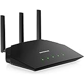 NETGEAR 4-Stream WiFi 6 Router (R6700AX) – Security Features, AX1800 Wireless Speed (Up to 1.8 Gbps), Covers up to 1,500 sq. 