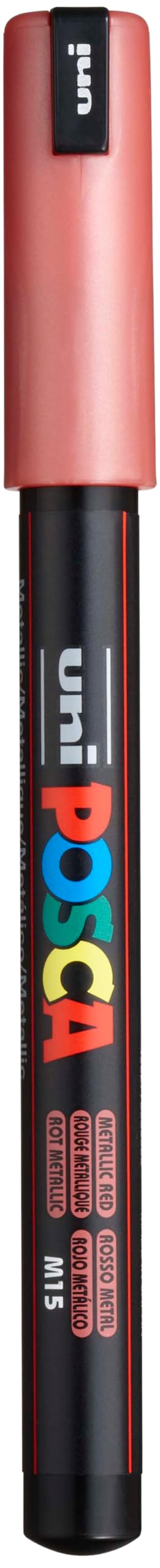 uni-ball Posca PC-1MR Ultra Fine Bullet Tip Marker - Metallic Red, Single Pen