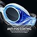 Swim Goggles, Amazer Clear Swimming Goggles Swim Mask with Clear Vision Anti Fog UV Protection No Leak Come Easy to Adjust with Free Protection Case for Adult Men Women Youth Junior (Blue)