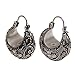 NOVICA Artisan Handmade .925 Sterling Silver Hoop Earrings Floral Indonesia 'Bali Paradise'