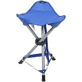 Tripod Stool Camping Chair featuring a lightweight and portable design made from RipStop fabric (2.2 lbs), perfect for Camping, Hiking and Fishing with weight capacity up to 225 lbs.