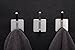 YIGII 4 Piece z206 Coat Robe Hook Rail Bathroom Wall 3m Self Adhesive Brushed Sus304 Stainless Steel Towel Hooks