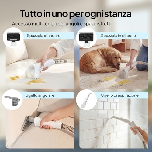 Livatro 1700W Steam Cleaner for Sofas, 15KPa Lava Upholstery, Steam Sofa Cleaner, Steam Sofa, 1.6L Tank, for Clean, Upholstered Furniture, Sofa, Car