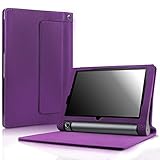 Lenovo Yoga Tab 3 10 Case - Infiland Folio Premium PU Leather Stand Cover Fit Lenovo Yoga Tab 3 10.1-Inch Tablet Only (Not Fit for Lenovo Yoga Tab 3 pro 10), Purple
