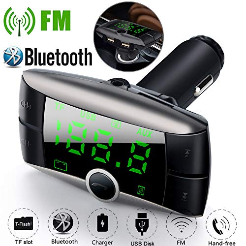 USHOT Wireless Bluetooth FM Transmitter Modulator Car Kit MP3 Player Dual USB Charger Rose Gold One Size