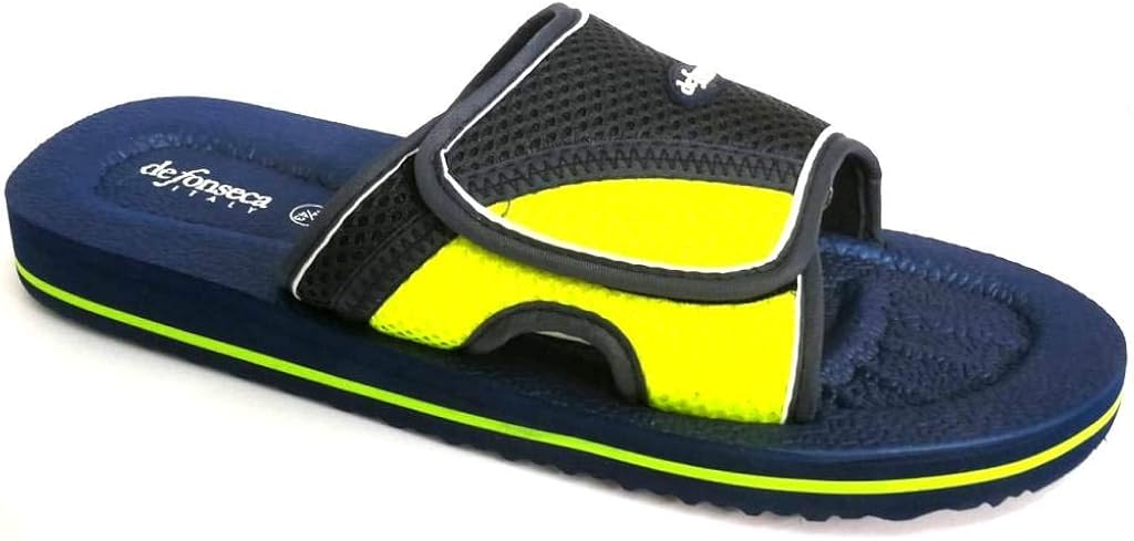 de fonseca Pantofole Ciabatte Mare Uomo MOD Amalfi E VAR5 M654 Velcro Blu  Scarpe e borse urban-earth.co.uk